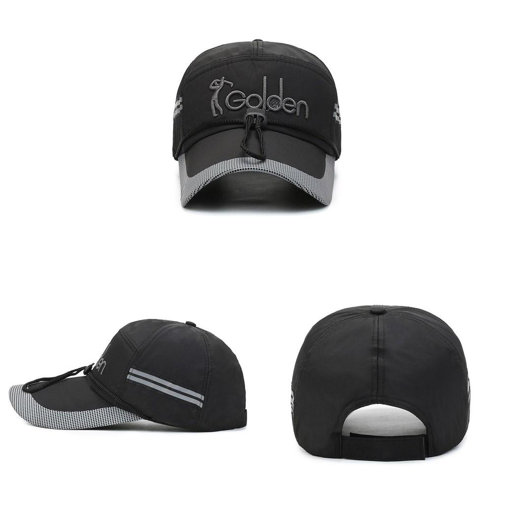 Printing Letter Golden Baseball Cap Sporty Visor Cap Sun Protection Gift Fashion