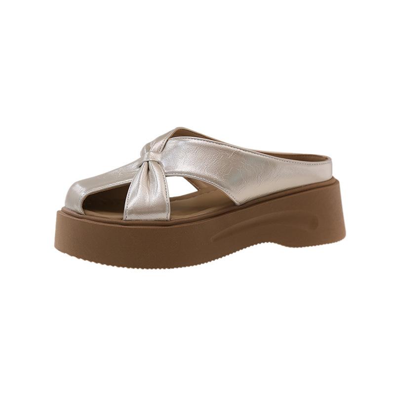 

Thick-bottomed bag head and half slippers for women s new summer wear in 2025, lazy people wear versatile cool slippers outside 40