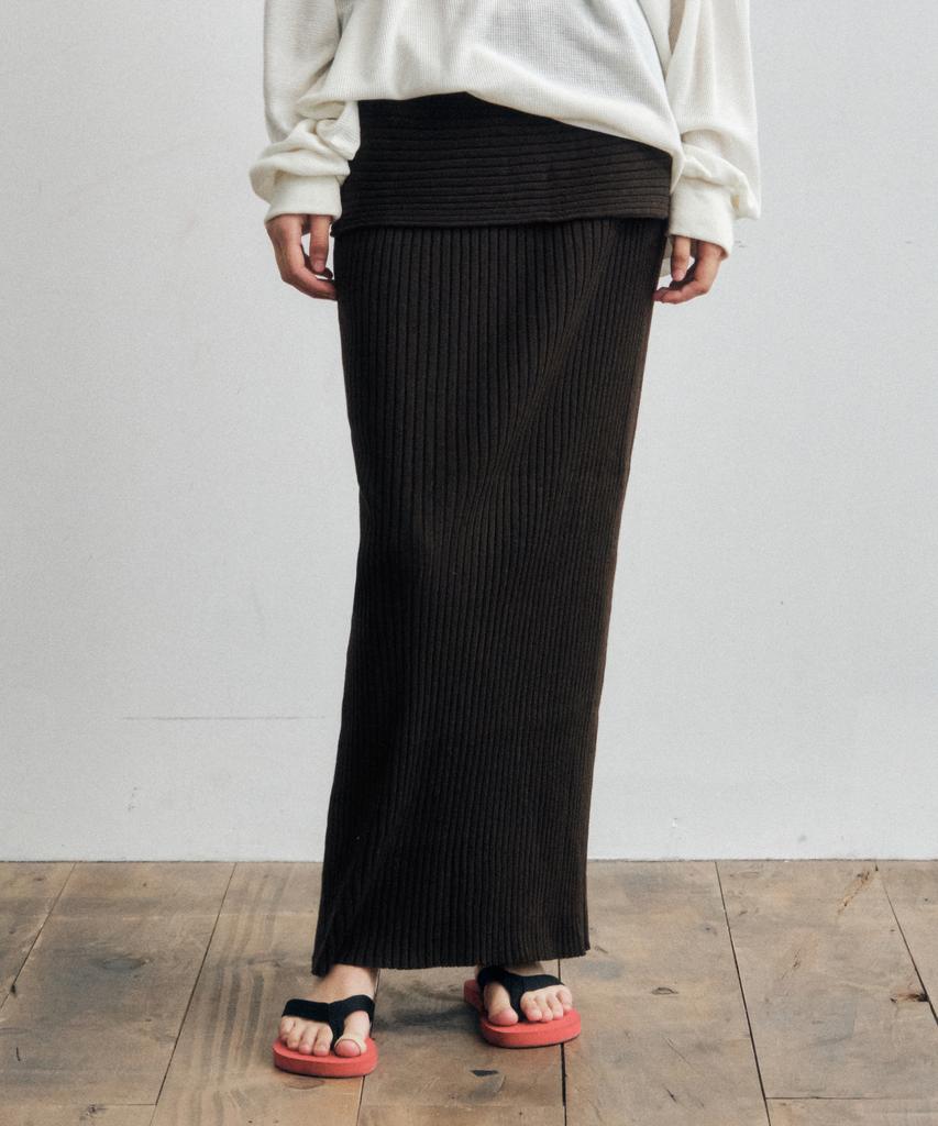 Cita Every Day Comfort Knit Long Skirt_Cts622(Cocoa)