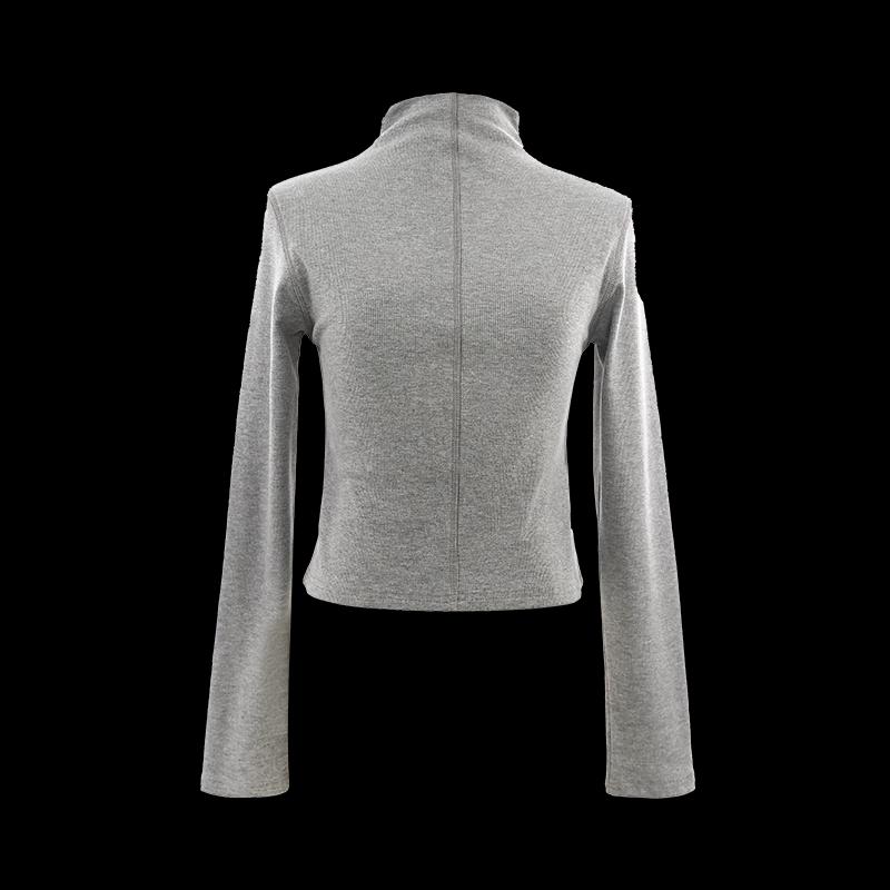 Ta Tu Women's Half-High Collar Long Sleeve Knit Sweater