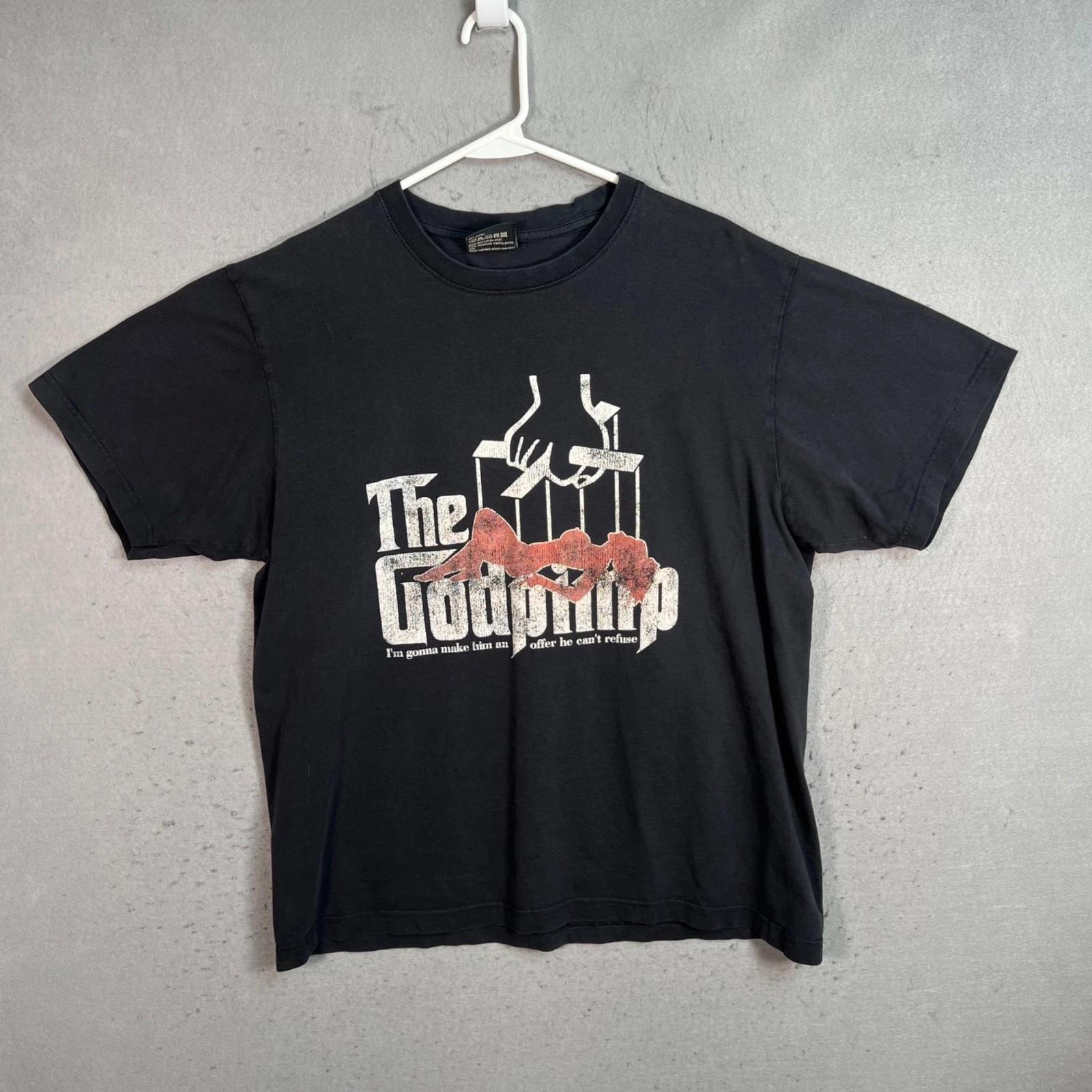 

The Godpimp Parody Godfather T Shirt Adult XL Black Mens XL