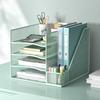 Office desktop file rack metal bookstand Multi-function integrated storage rack Office supplies folder storage box Multi-layer