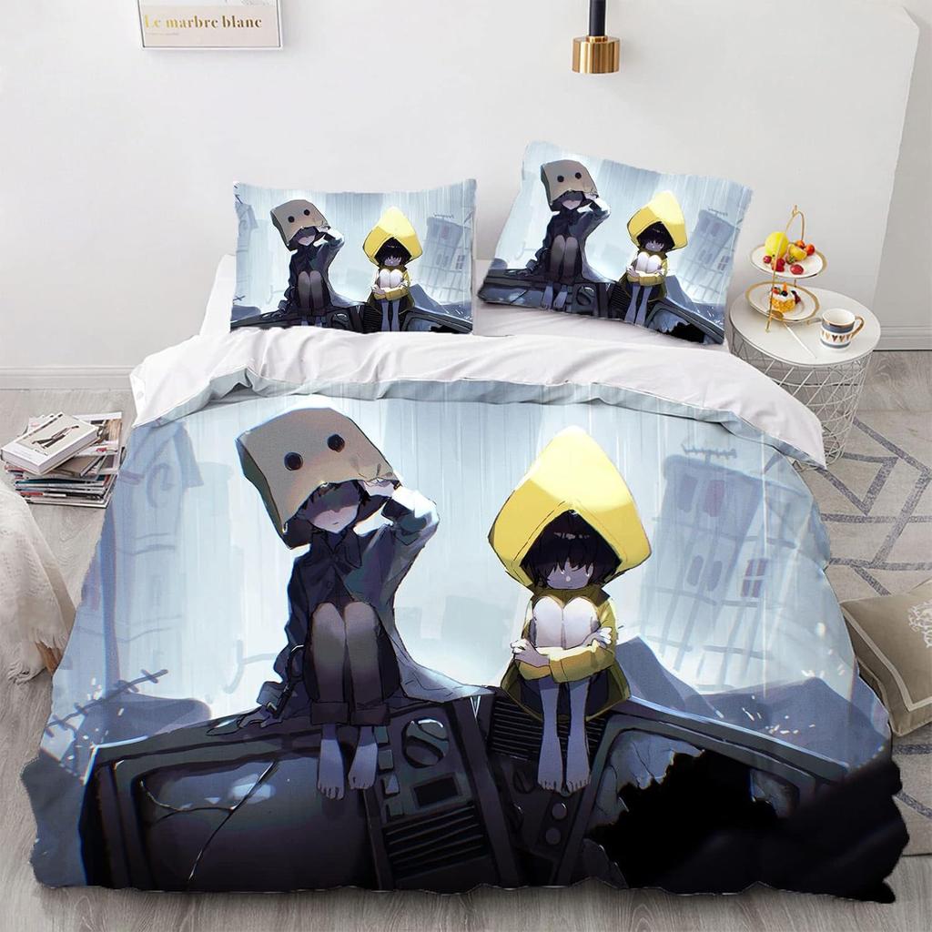 Game Nightmare Duvet Cover Pillowcase Little Nightmares Bedding Set Boy Girl Bedroom Decoration Children Gift Single Double Size