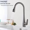 Universal Rotating Kitchen Faucet with Pull-out, Anti-splash, Hot/Cold Function for Sink and Balcony Use