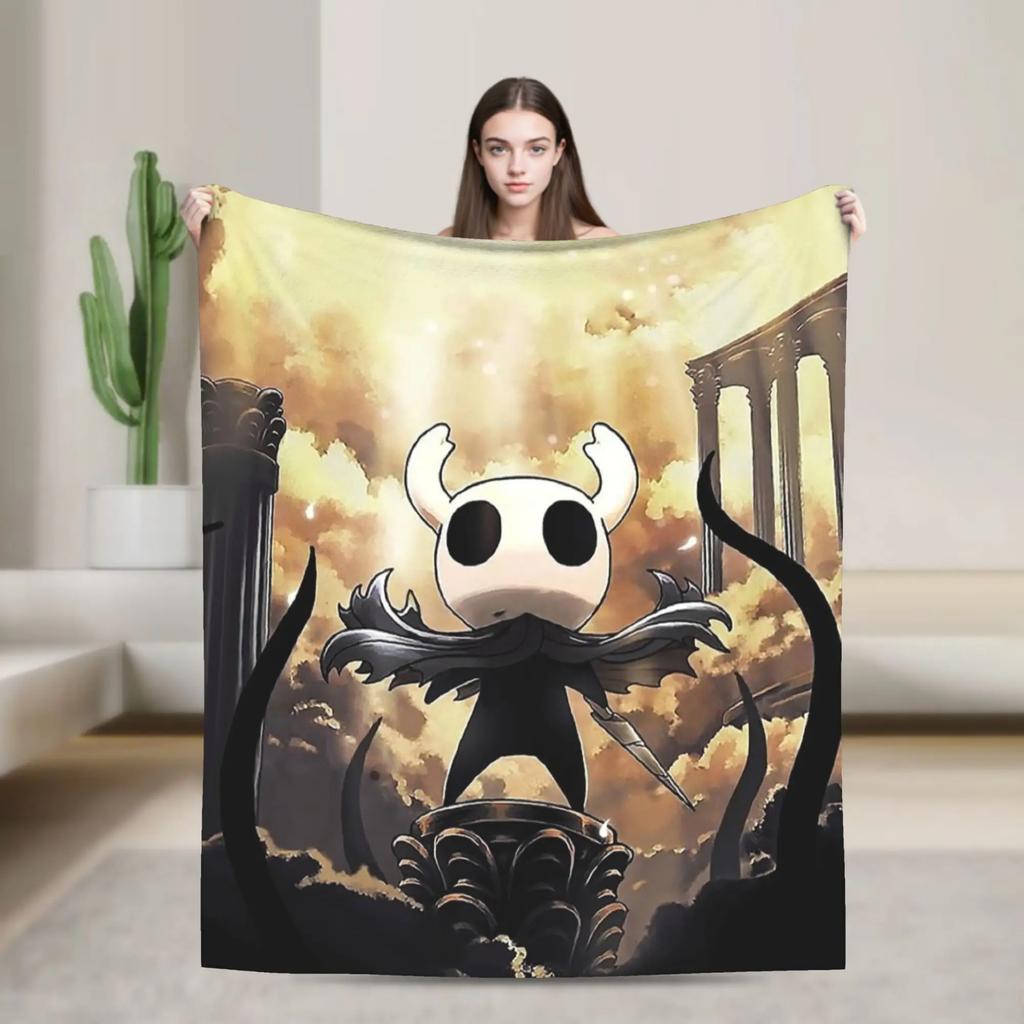 Hollow Knight The Knight Blanket Warm Soft Plush Throw for Couch Bed Flannel Bedspread Comfortable Gift for Girls Boys