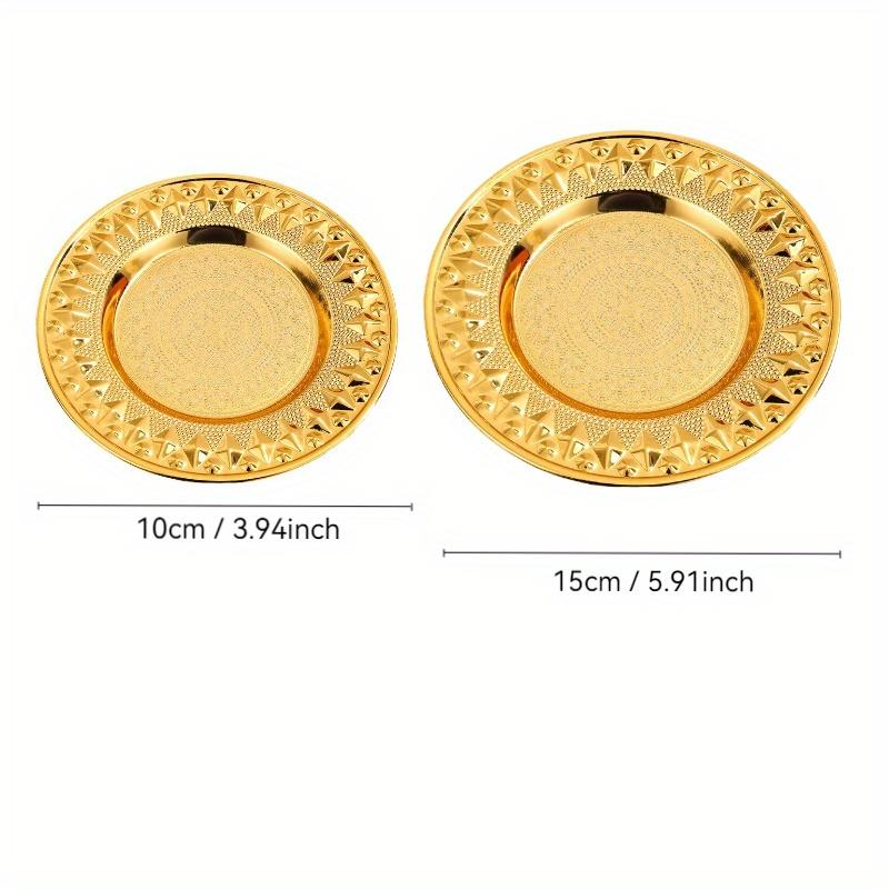 2Pcs European Fruit Plate Living Room Home Coffee Table Tea Snacks Dried Fruit Snack Dishes Storage Tray.