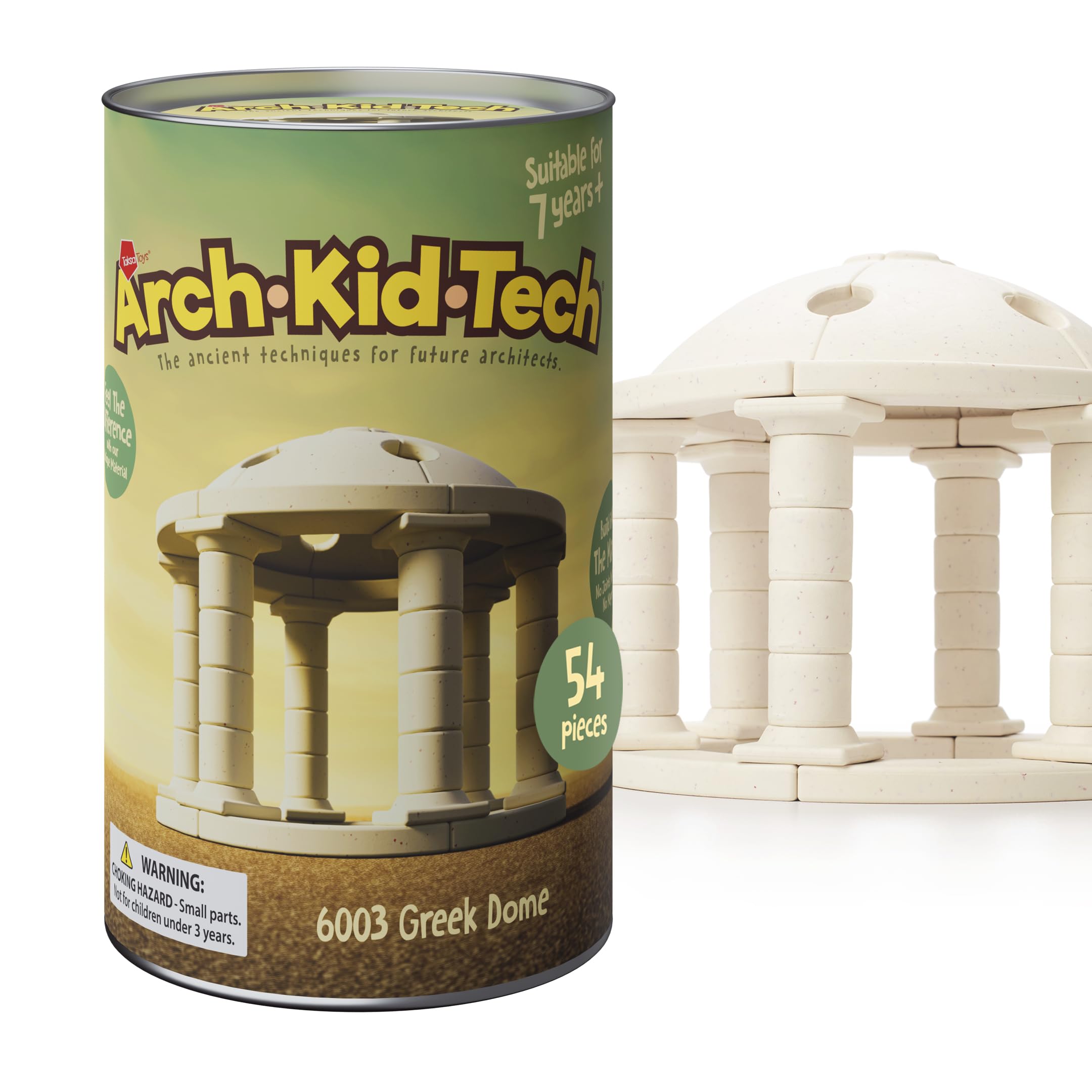 

Taksa Toys Ancient Greek Dome STEM Building Set, 54 PCS - Educational Stackable Construction Game for Kids Ages 7 to 10+