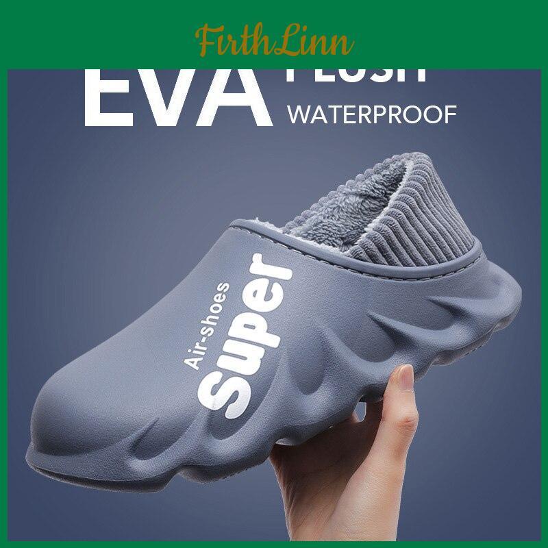 Winter House Colsony Slippers Men Slippers Waterproof Warm Men Shoes Women Couples Non Slip Plush Cotton Indoor Shoes Men