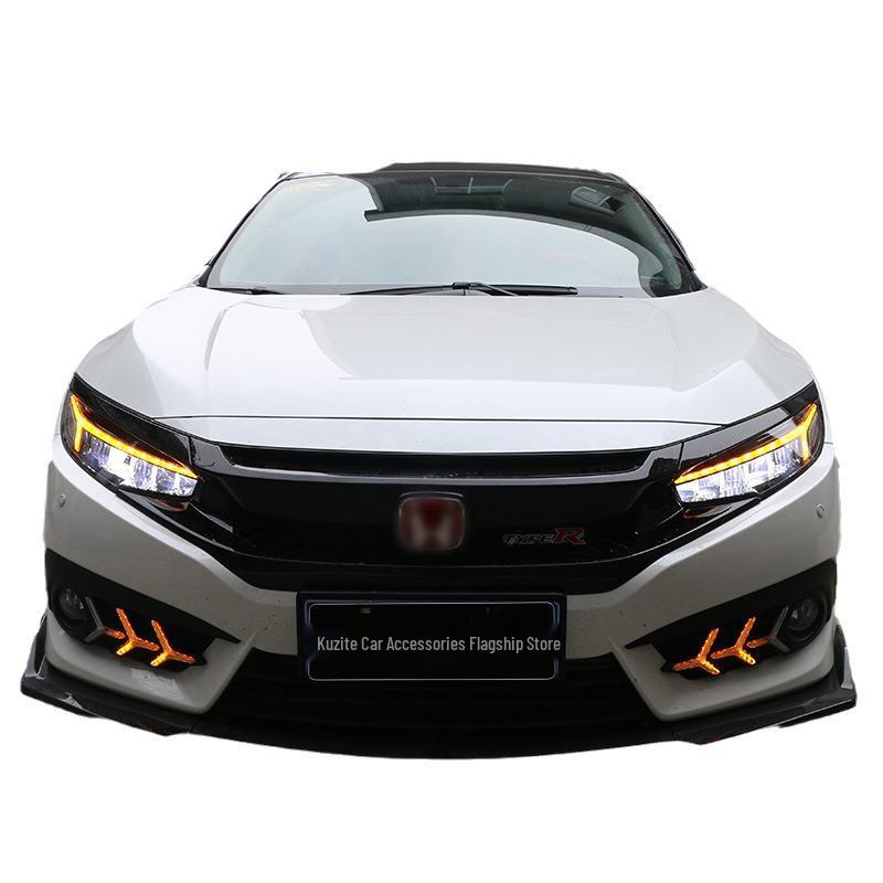 Tenth-Gen Civic Dragon Wing LED Headlights: Flowing Turn Signal & Daytime Running Lights