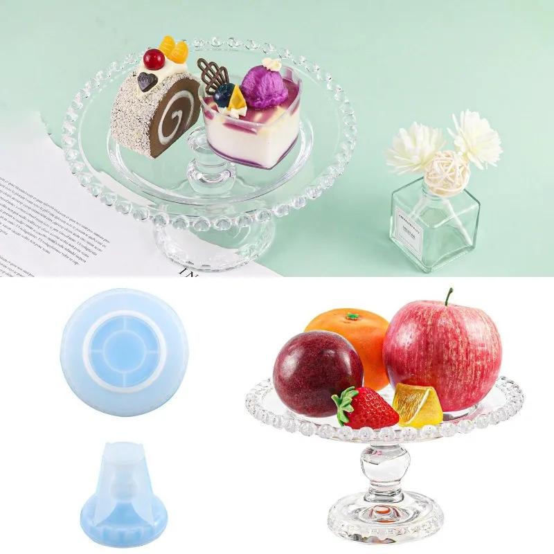 DIY Handmade Fruit Tray Plate Silicone Mold Round Disc Holder Base Home Decoration Storage Tray Silicone Mold Resin Making Mould