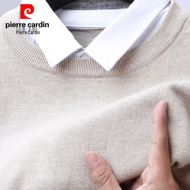 Pierre Cardin Men's Mock Layered Shirt Collar Knit Sweater