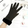 Cross-border German velvet touch screen autumn and winter women's gloves thickened to keep warm and velvet Korean version of fashion cycling windproof