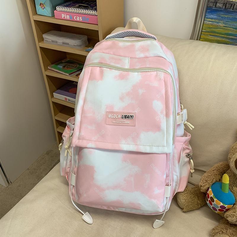 Women's Large Capacity Backpack Computer Travel Backpack Lightweight Senior High School Student Schoolbag
