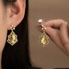 Exquisite And Fresh Olive Green Zircon Stud Earrings Women'S French Retro S925 Silver Needle Super Flash Earrings Temperament Versatile Earrings
