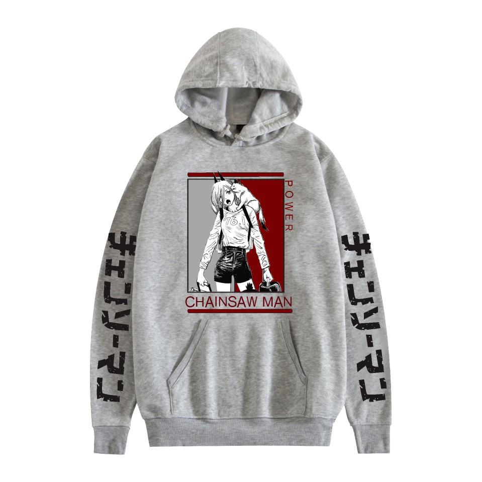 Chainsaw Man Otoño Invierno Forro Polar Ropa de Calle Tops Hombre Mujer Moda Sudaderas