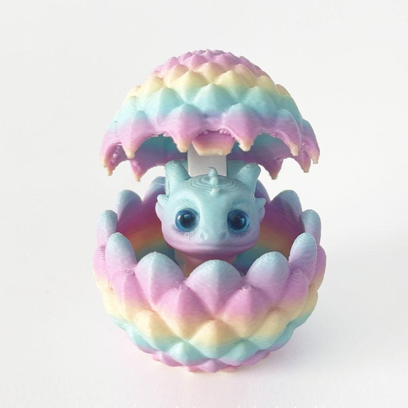 

3D Printed Decorative Ornament Dragon Egg With Little Dragon Inside, Suitable For Furniture And Desktop Home Decor Christmas