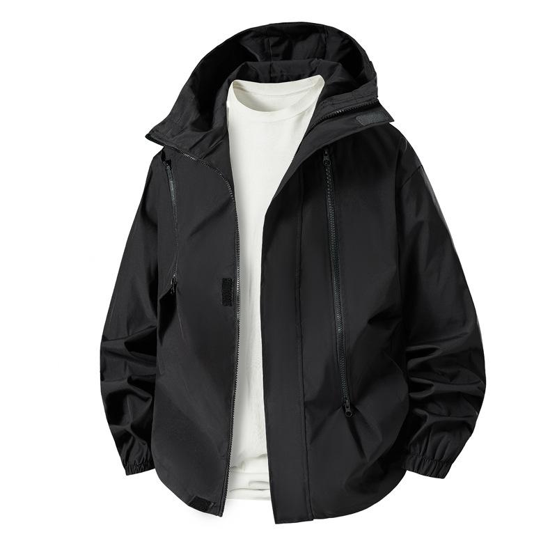 Men's New Jacket Casual and Fashionable Stand Collar Outdoor Sports Jacket Windproof Mountaineering Suit Spring and Autumn Outdoor