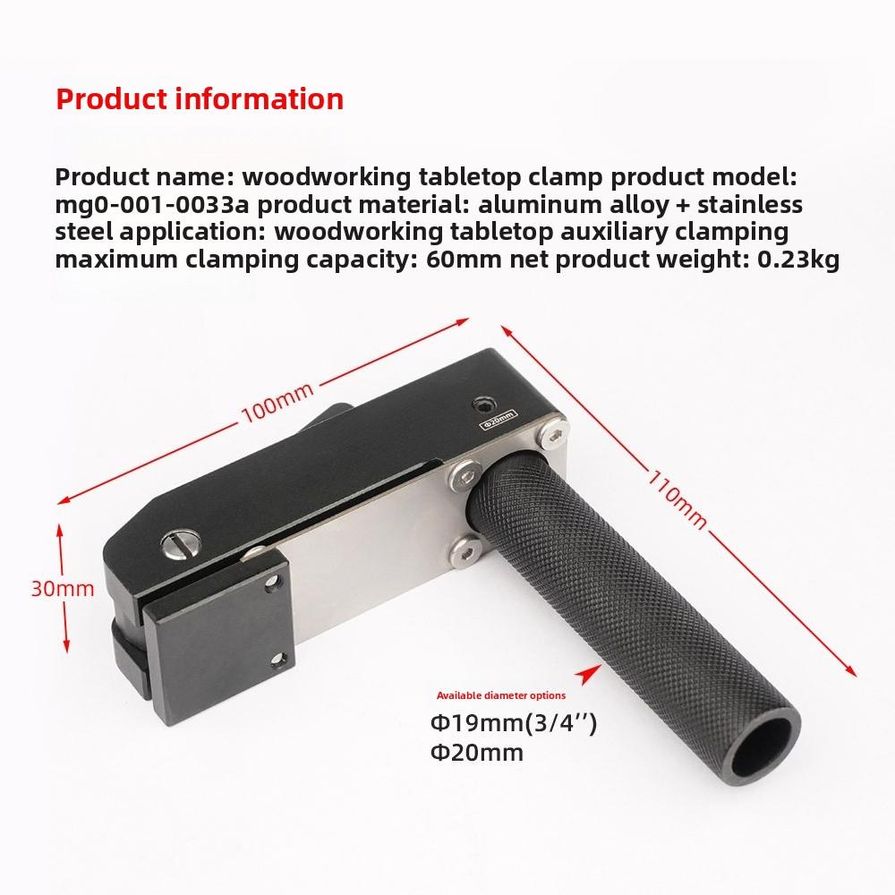 

Quick Release Woodworking Bench Hold Down Clamp Aluminum Alloy Pressure Plate DIY Clamp Tool