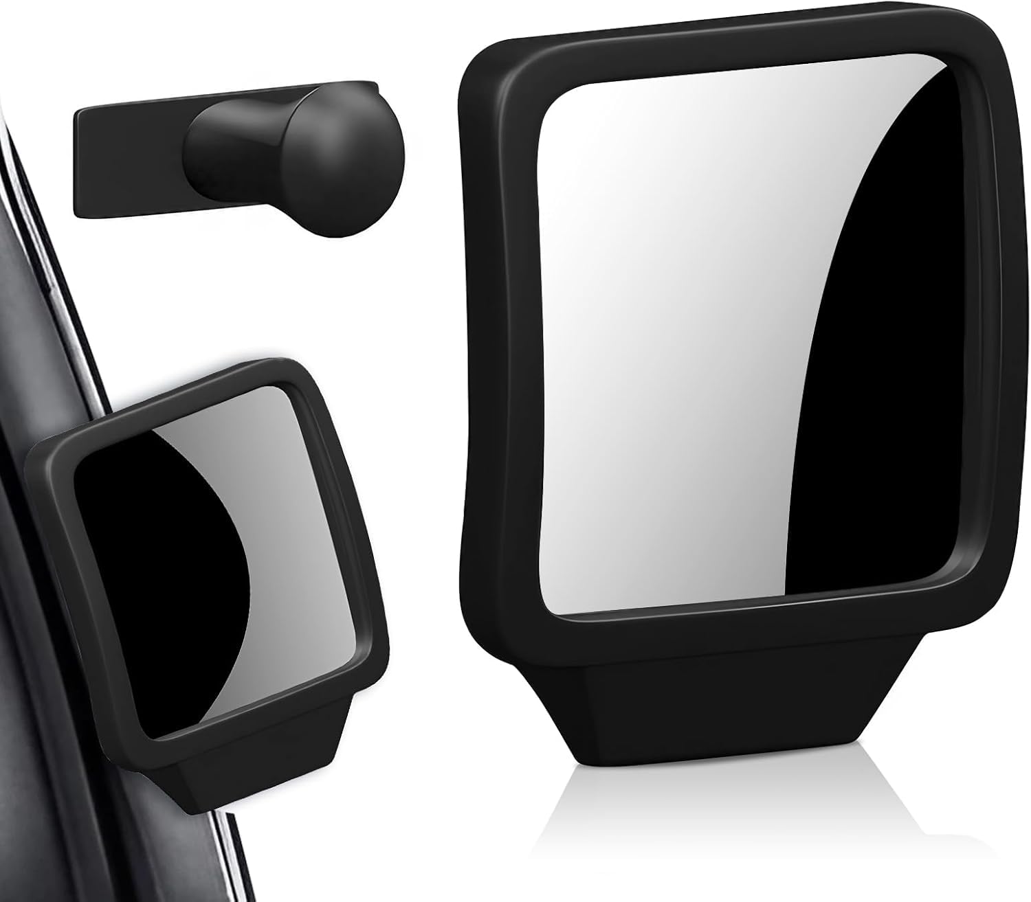 

zhihu Side Auxiliary Mirrors for Adjustable Convex Door Mirrors for Diagonal Rearview Eliminate Blind Tape Attachment for Safe Driving and Accident