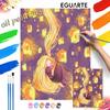 Rapunzel Oil Painting Art Tangled Floating Lanterns Handmade Diy Painting Home Decoration Gift