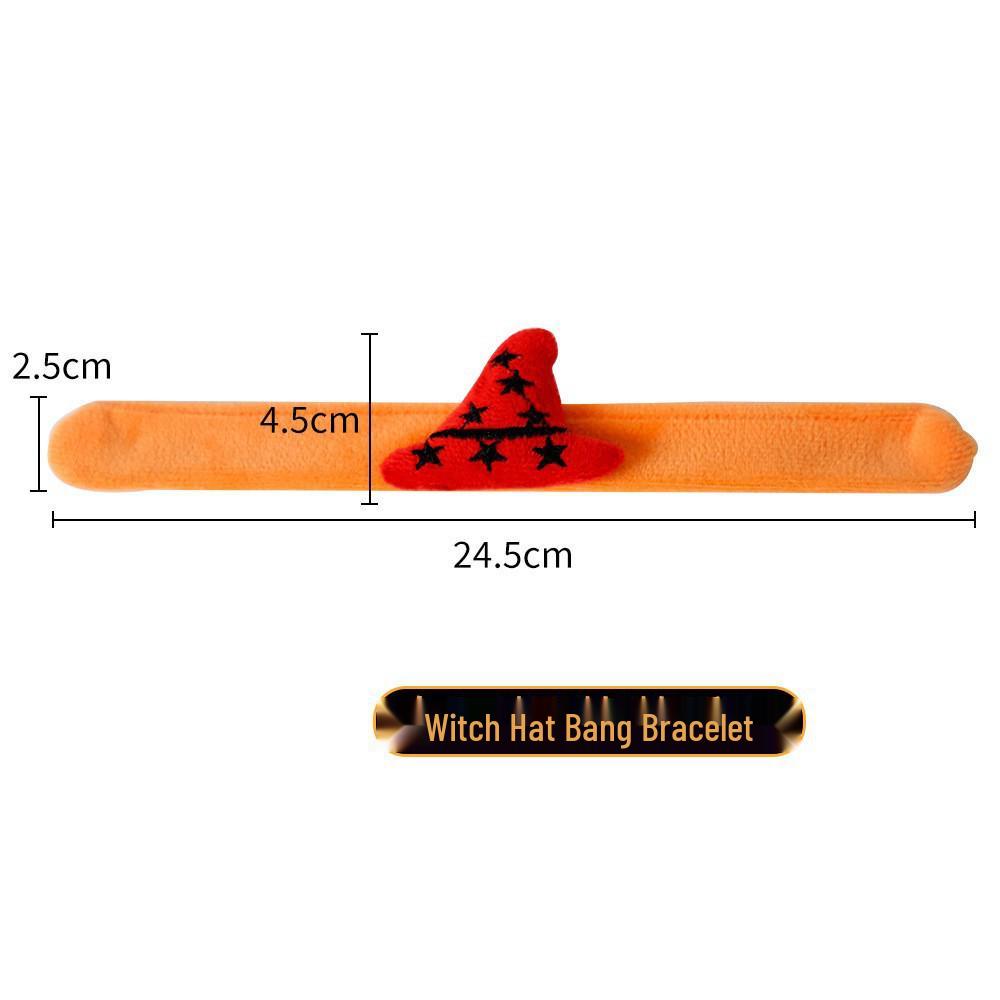 Pulseira Slap Criativa de Halloween - Design de Fantasma, Abóbora, Aranha para Fantasias de Festa