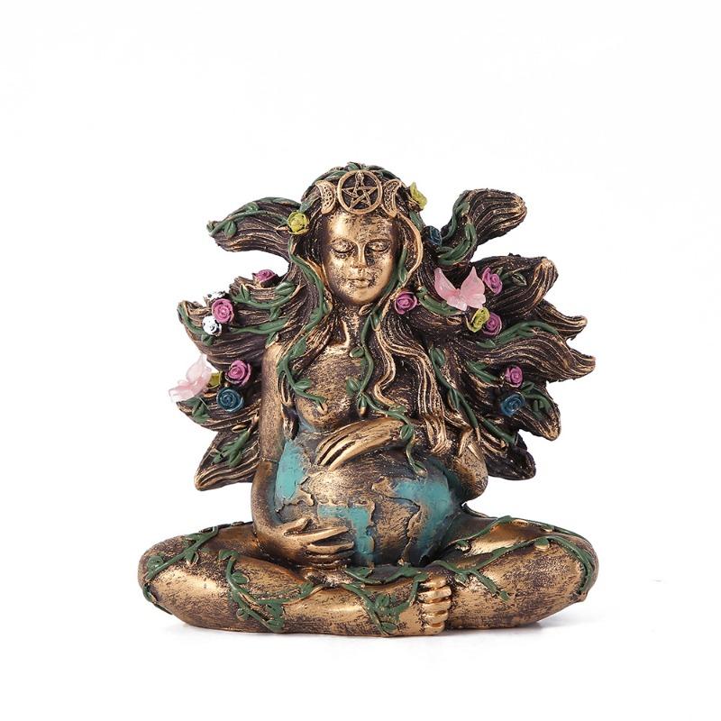 Butterfly Earth Mother Gaia Statue Resin Crafts Ornament Home Decor Home Decoration Ornaments