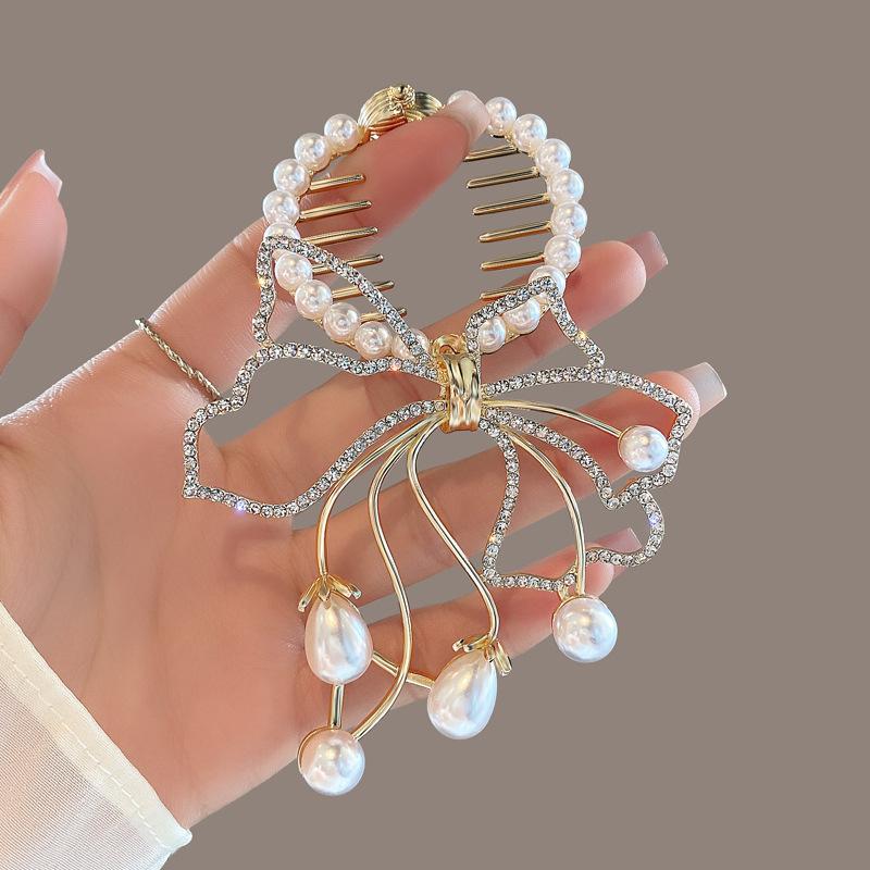 Schmetterling Zirkon Quaste Haar Klaue Elegante Süße Frauen Pferdeschwanz Halter Haarnadeln Mode Mädchen Schmuck Zubehör