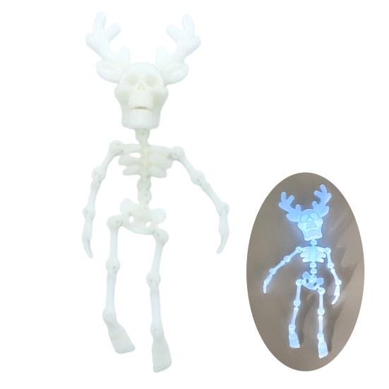 Halloween Skeleton Refrigerator Magnet 3D Printed Poseable Skeleton Figurine with Movable Joints Articulated Skeleton Fridge Magnetic Decoration