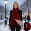 Scarf with Invisible Zipper Solid Color Soft Comfortable Warm Unisex Winter Scarf Wallets Phones Pocket Faux Fur Pull-Through Scarf