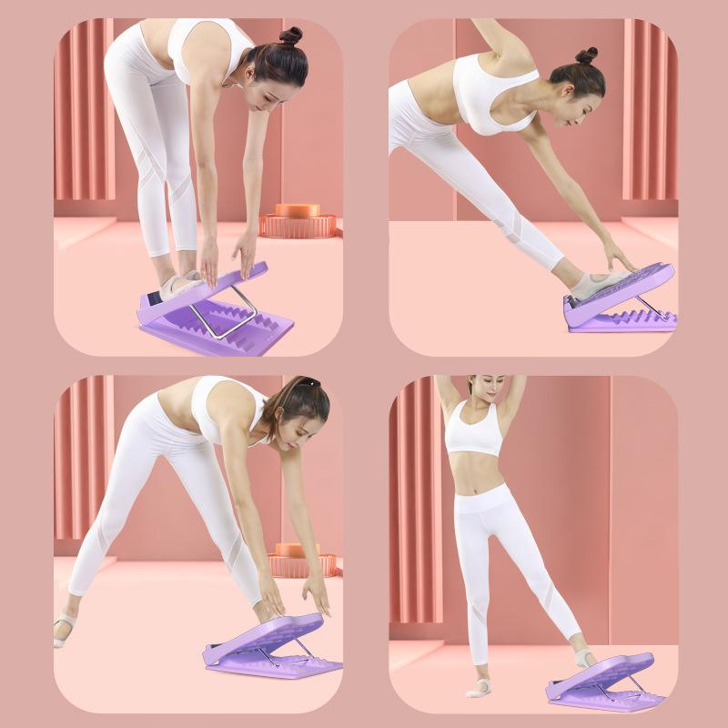 1Pc Adjustable Straight Leg Incline Board Leg Shaping Stretching Calf Massage Magnet Stretching Board Foldable Diagonal Board