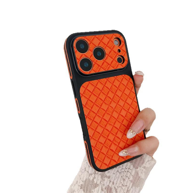 Premium Wenge Pattern Leather Protective Case for Apple 17 Pro Max/16 Pro