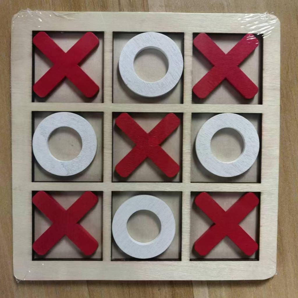 Wooden Tic-Tac-Toe Board Game: Educational Toy for Kids' Logical Thinking