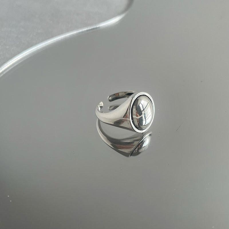 Korean Style Chic Adjustable Ring With Vintage Aesthetic And Eyecatching Shape Geometric