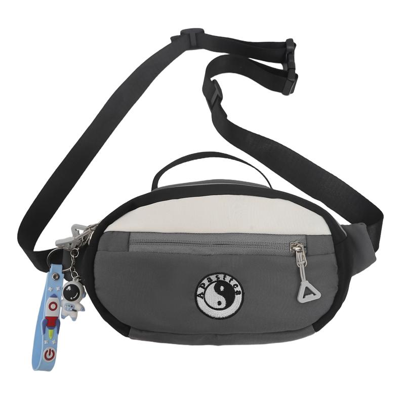 Нагрудная сумка женская контрастная уличная велосипедная сумка через плечо сумка для мобильного телефона мужская спортивная поясная сумка серыйчёрный 1177₽