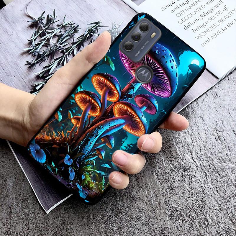 Trippy Mushroom Wizard Phone Case For Motorola G84 G22 G32 G34 G52 G10 G20 G30 G60 G60S G13 G50 G54 G62 G53 G72 G85 G24 Power