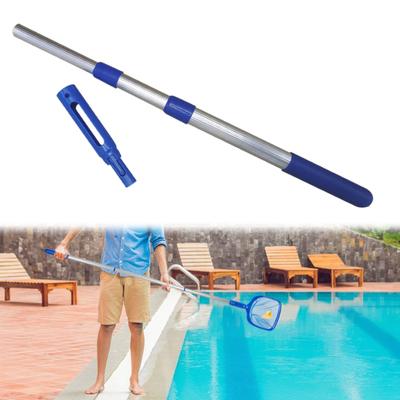 Palo Telescópico para Limpieza de Piscinas Empuñadura Antideslizante Resistente al Óxido Longitud Ajustable Palo Extensible para un Mantenimiento Eficiente de la Piscina