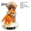 Office Desk Monkey Ornament Figurine 3D Printed Cute Holding Plush Toy PLA Material Desktop for Living Room Bedroom Tabletop Decoration Small