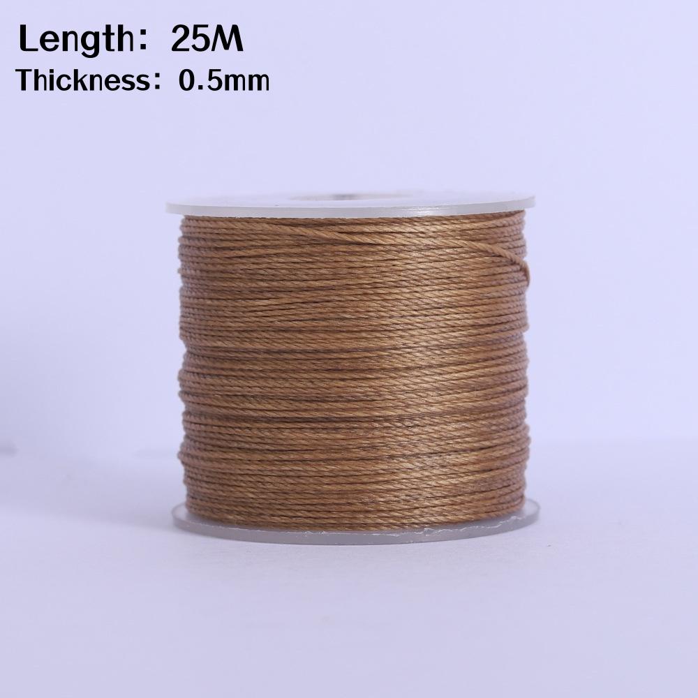 25M Dicke Gewachste Schnur Für Leder Gewachste Kordel 0,5mm Perlenfaden Für Armband Perlenstickgarn Flache Gewachste Nähschnur