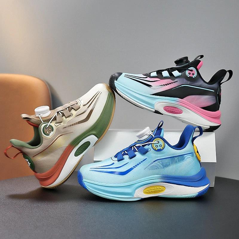 Fashion Kids Basketball Shoes Athletic Outdoor Children Student Field Breathable Sneakers Training Male Boys Original Sport Basket Shoes