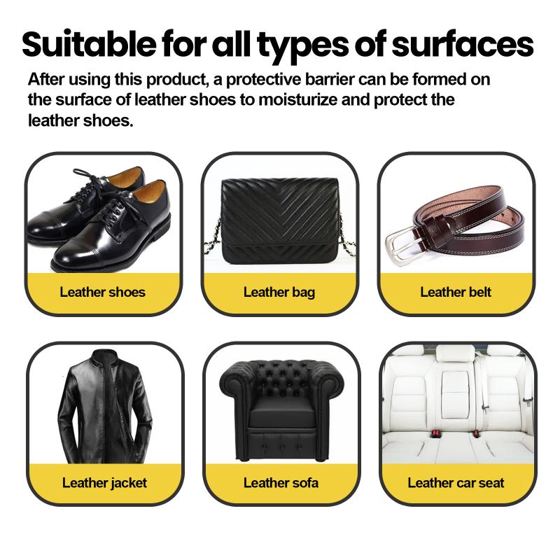 Leather High Gloss Shoe Care Cream Car Seat Sofa Furniture Refurbishment Wax Lanolin Repair Solution for Office Use