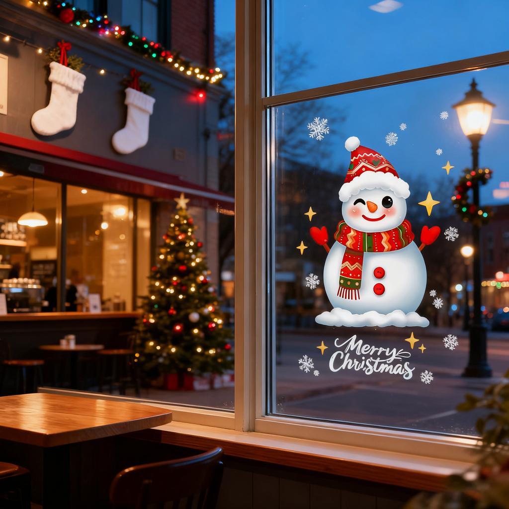 Weihnachtsfensteraufkleber Dekorationen Perfekt zum Dekorieren von Fenstern