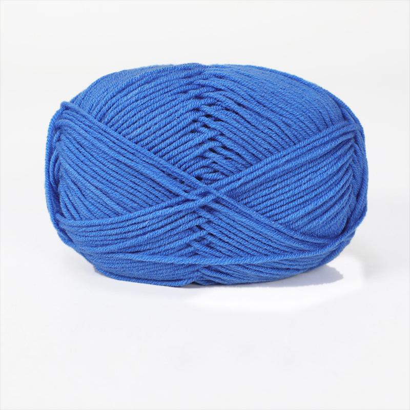 Milk Cotton Yarn 4 Strand Combed Fiber Milk Cotton Medium Fine Yarn Handmade Knitted Sweater Scarf DIY Material Bag