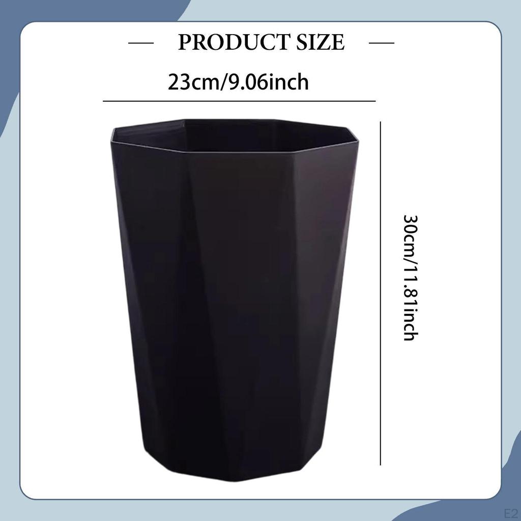Round PP Bin, Lightweight, Modern And Washable, Ideal for The Bedroom Bathroom.