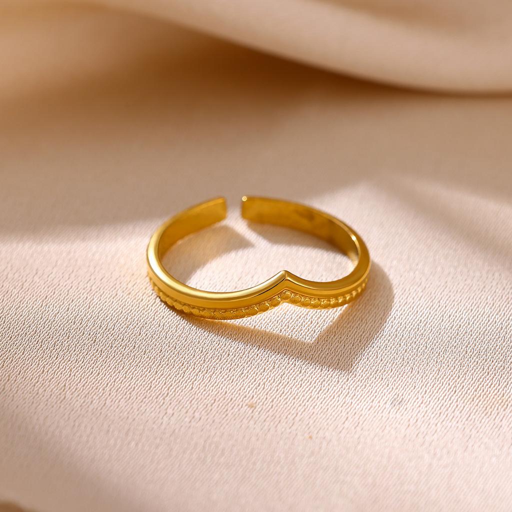 Romantic Mini Heart Proposal Rings For Women Elegant Fashion Gold Color Stainless Steel Ring Minimalist Anillos Wedding Jewelry