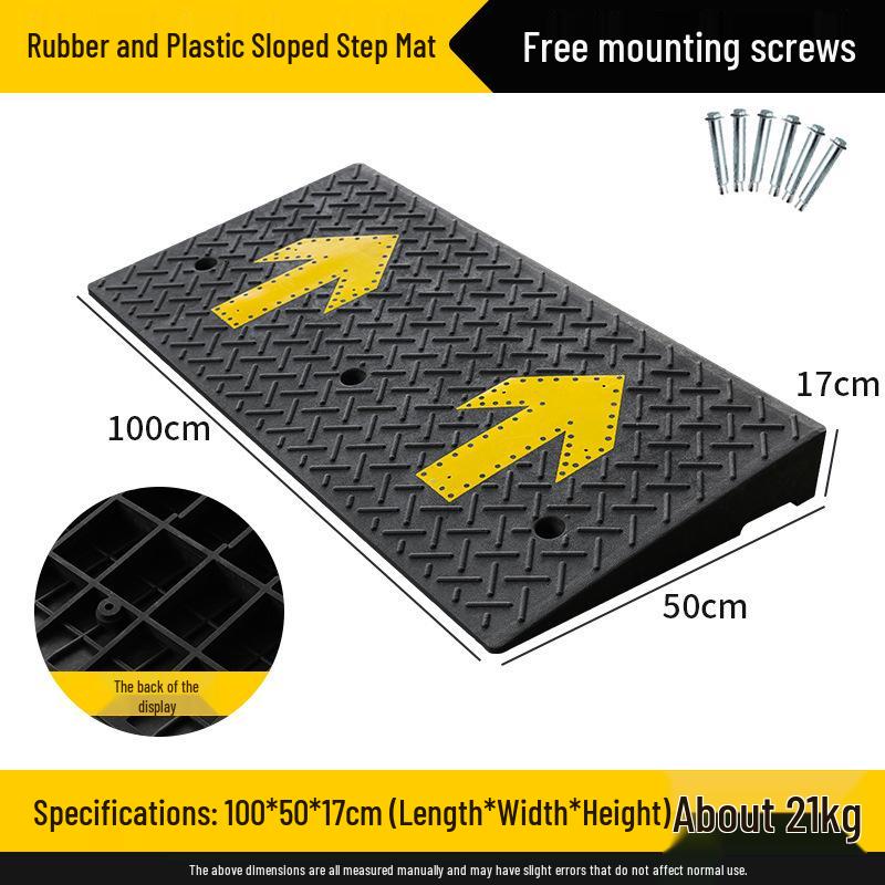 Heavy-Duty Rubber/Plastic Curb Ramp & Speed Bump Pad