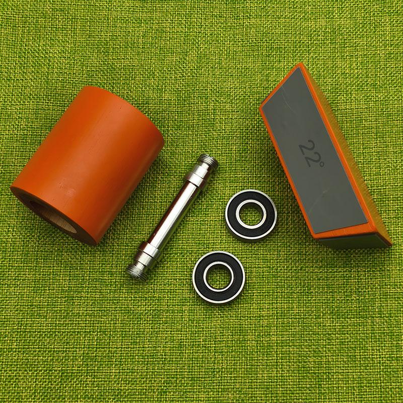 Professional Orange Roller Knife Sharpener Wooden Roller Knife Sharpener Magnetic Quad 15/18/20/22° Kitchen Sharpening Tool Set