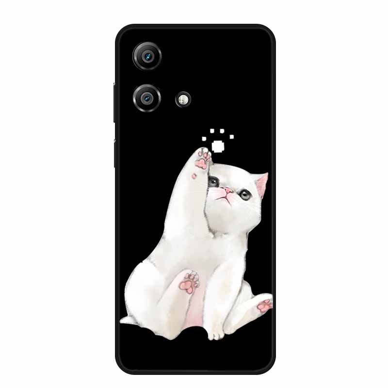 For Moto G Stylus 2023 Case Cute Cartoon Cat Black Silicone Soft Phone Case For Motorola Moto G Stylus 2023 Back Cover Case 6.5"