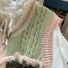 2025 Girls' Knitted Vest & Shirt Two-Piece Set - Stylish Spring/Autumn Fashion