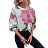Autumn/Winter Round-neck Long-sleeved Knitted Top – Fashionable and Versatile Jacquard Casual Pullover for Women