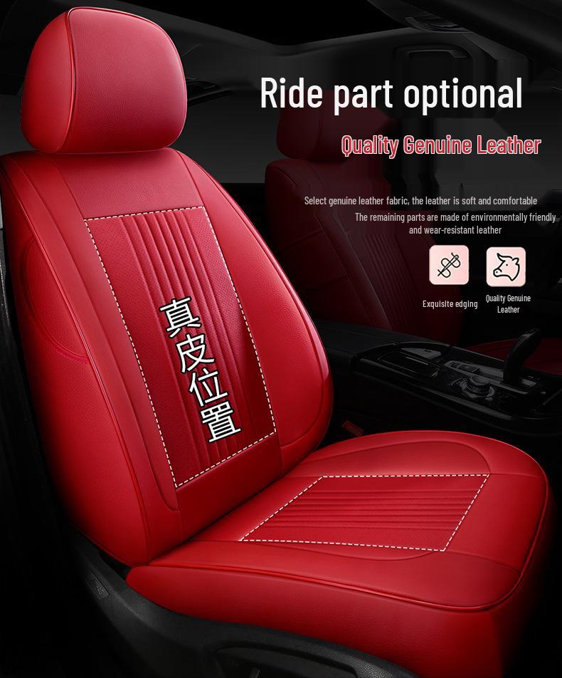 Buick GL8/GL6 Genuine Leather Seat Cover: Full Wrap for 7-Seater, All-Season Cushion for Excelle.